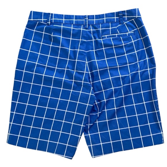 Ralph Lauren Active Bermuda golf shorts blue white plaid cotton Sz: 14 - Picture 5 of 7